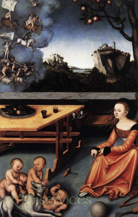 Lucas Cranach d Ae - Eine Allegorie der Melancholie - An Allegory of Melancholy
